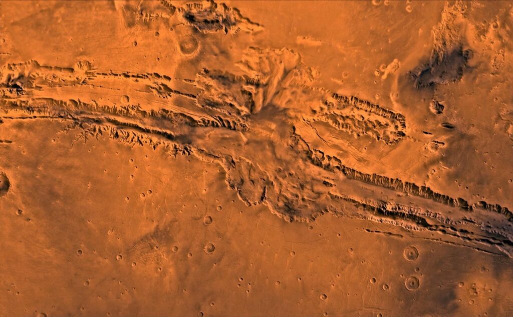 The real Valles Marineris in space.